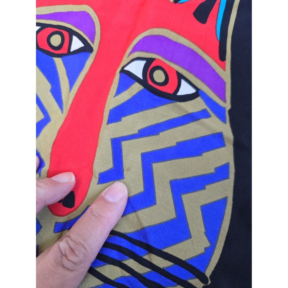 Laurel Burch Whimsical Kitty Cats Faces Feline Scarf Square 34" - Picture 4 of 9